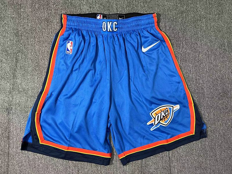 2025 Men NBA Oklahoma City Thunder Shorts Nike Blue->more jerseys->NBA Jersey